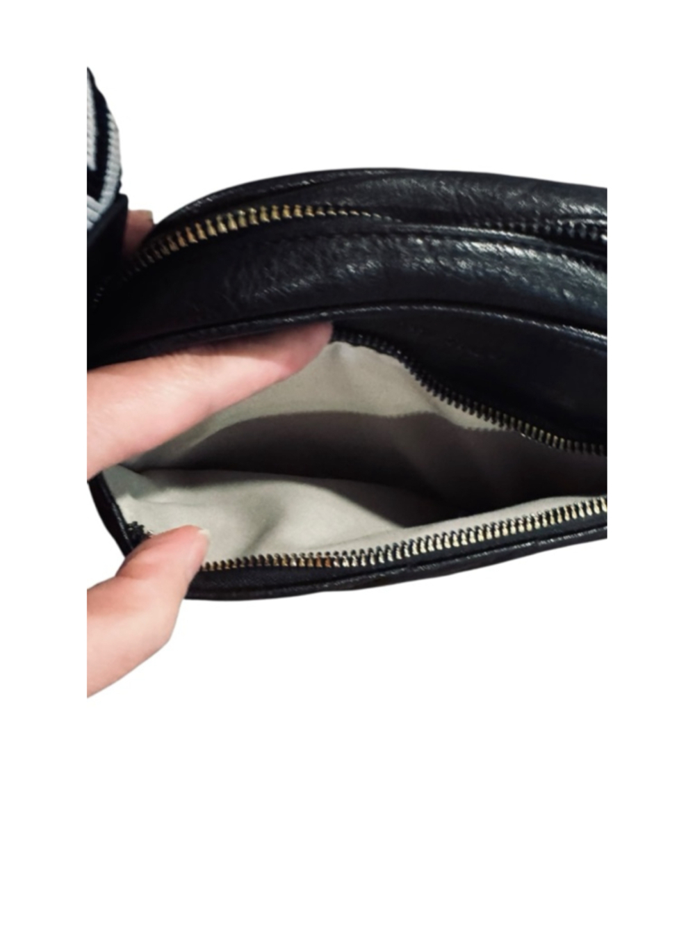 Women's Unbranded Black Crossbody Bag with White Strap, One Size - Picture 5 of 9